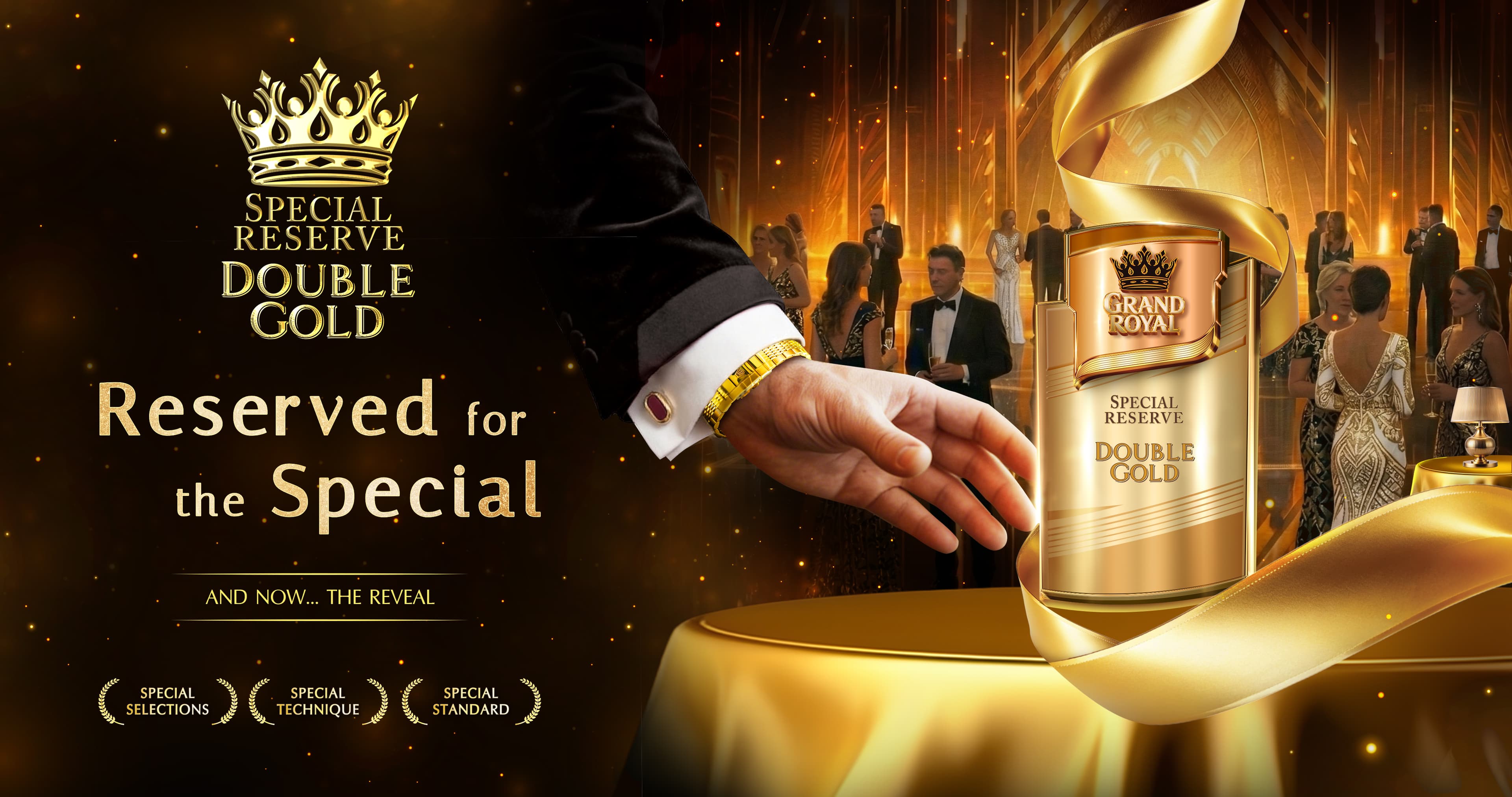 Grand Royal Double Gold New Product Launching slide 1